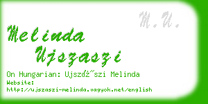 melinda ujszaszi business card